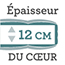 label Epaisseur 12cm du coeur