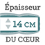 label Epaisseur 14 cm du coeur